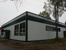 Магазин в г. Емва площадью 400 м2 из сэндвич-панелей, построенная компанией Альянс - Магазин в г. Емва площадью 400 м2, Магазин в г. Емва республики Коми