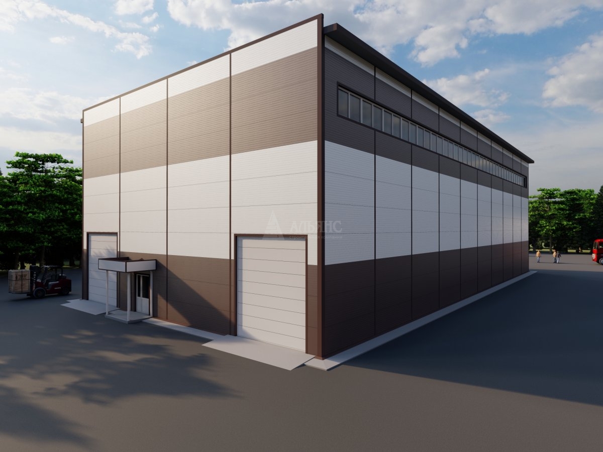 3D визуализация СТО из сэндвич-панелей - фото 3